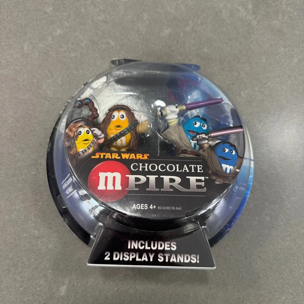 Star Wars‎ M&M's Chocolate M-Pire Chewbacca & Mace Windu Hasbro Figures 2005 New